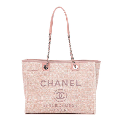 Chanel Canvas Deauville Small Tote Pink 1 of 9