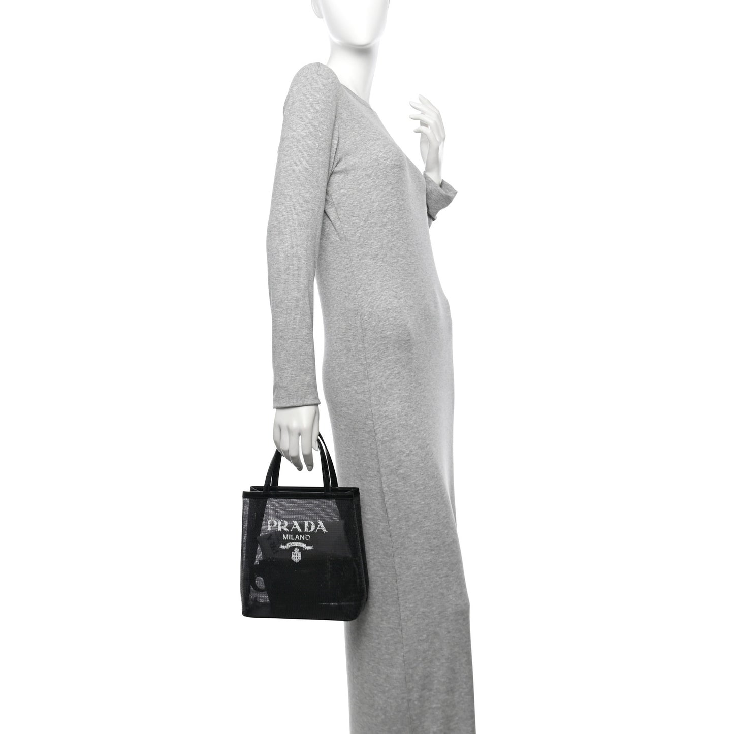 Sequin Rete Paillettes Small Tote Bag Black
