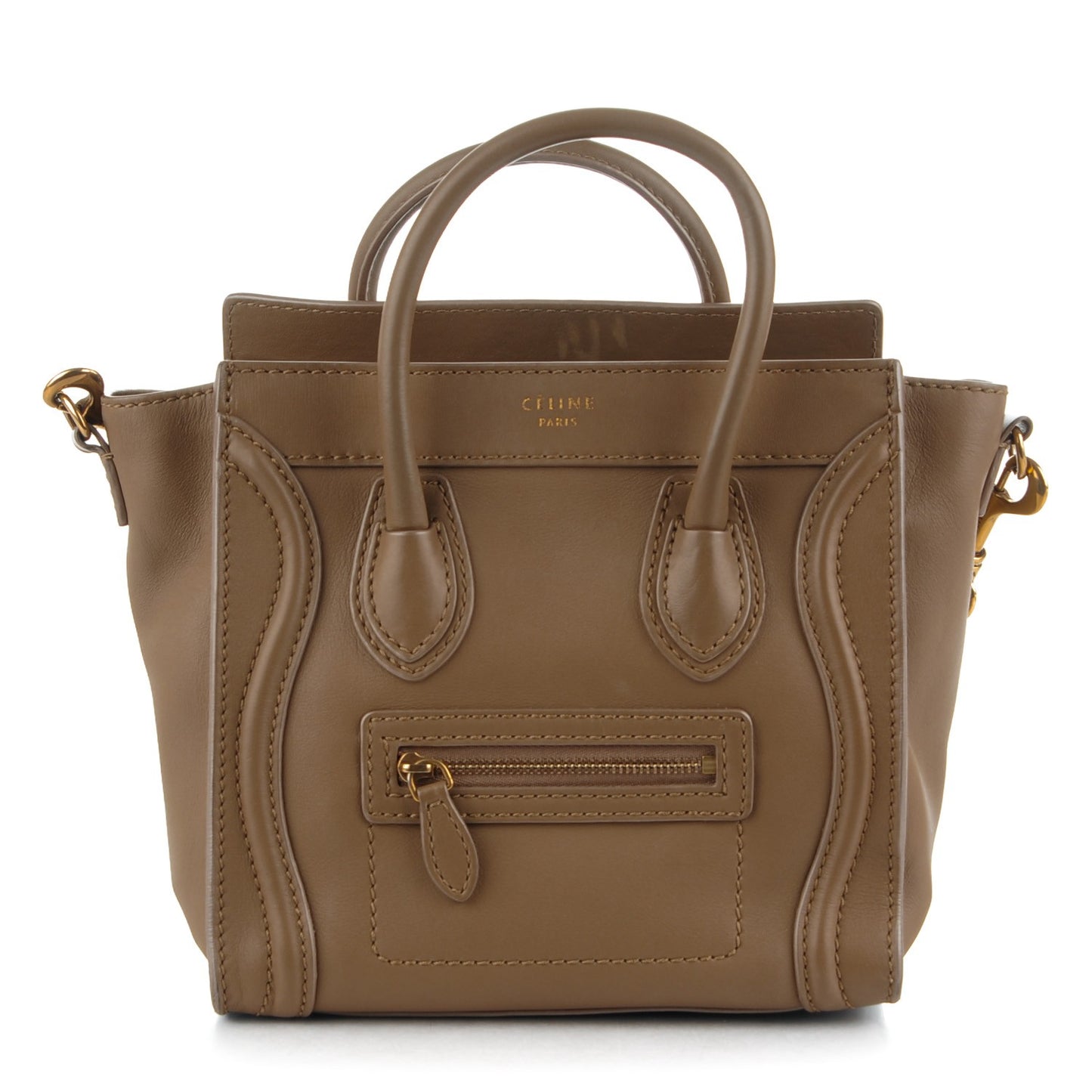 Smooth Calfskin Nano Luggage Camel
