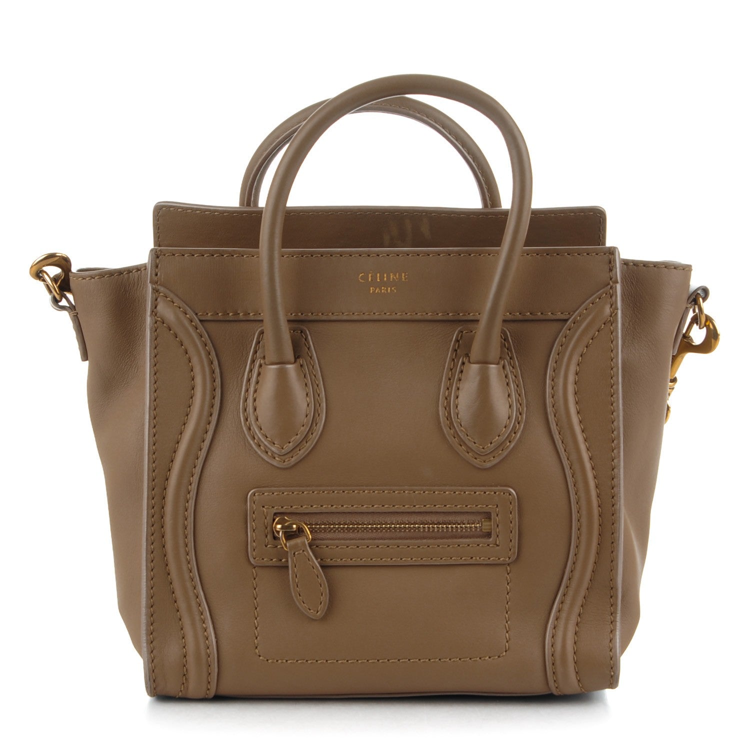 Celine Smooth Calfskin Nano Luggage Camel 1 of 9