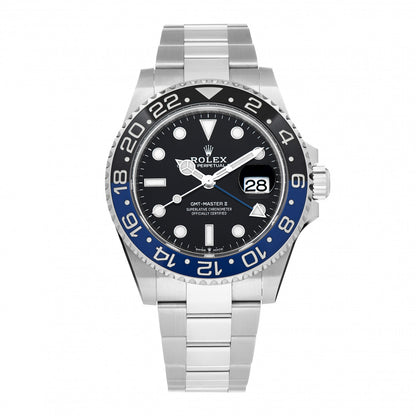 Rolex Stainless Steel 40mm Oyster Perpetual Date GMT Master II Batman Watch Black 116710BLNR 1 of 5