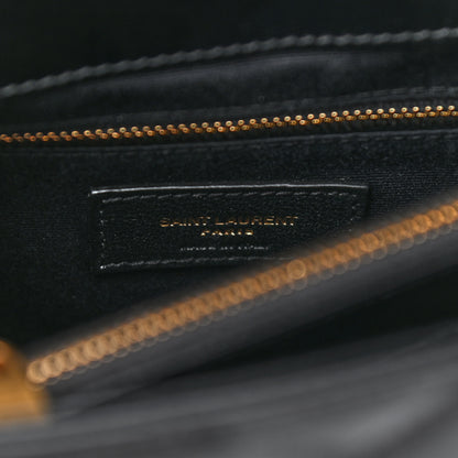 Saint Laurent Calfskin Y Quilted Monogram Medium Loulou Chain Satchel Black 7 of 9