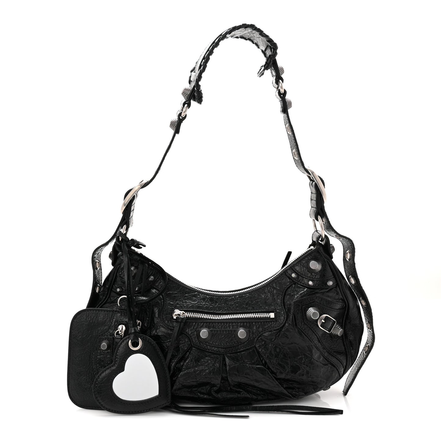 Agneau Arena Small Le Cagole Shoulder Bag Black