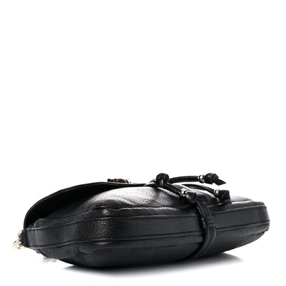 Gucci Calfskin Bamboo Croisette Evening Bag Black 4 of 17