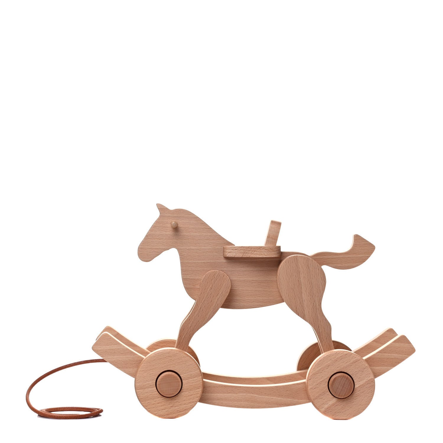 Hermes Beechwood Spirit Pull-Along Rocking Horse Naturel 1 of 8