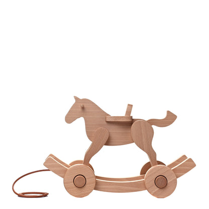 Hermes Beechwood Spirit Pull-Along Rocking Horse Naturel 1 of 8