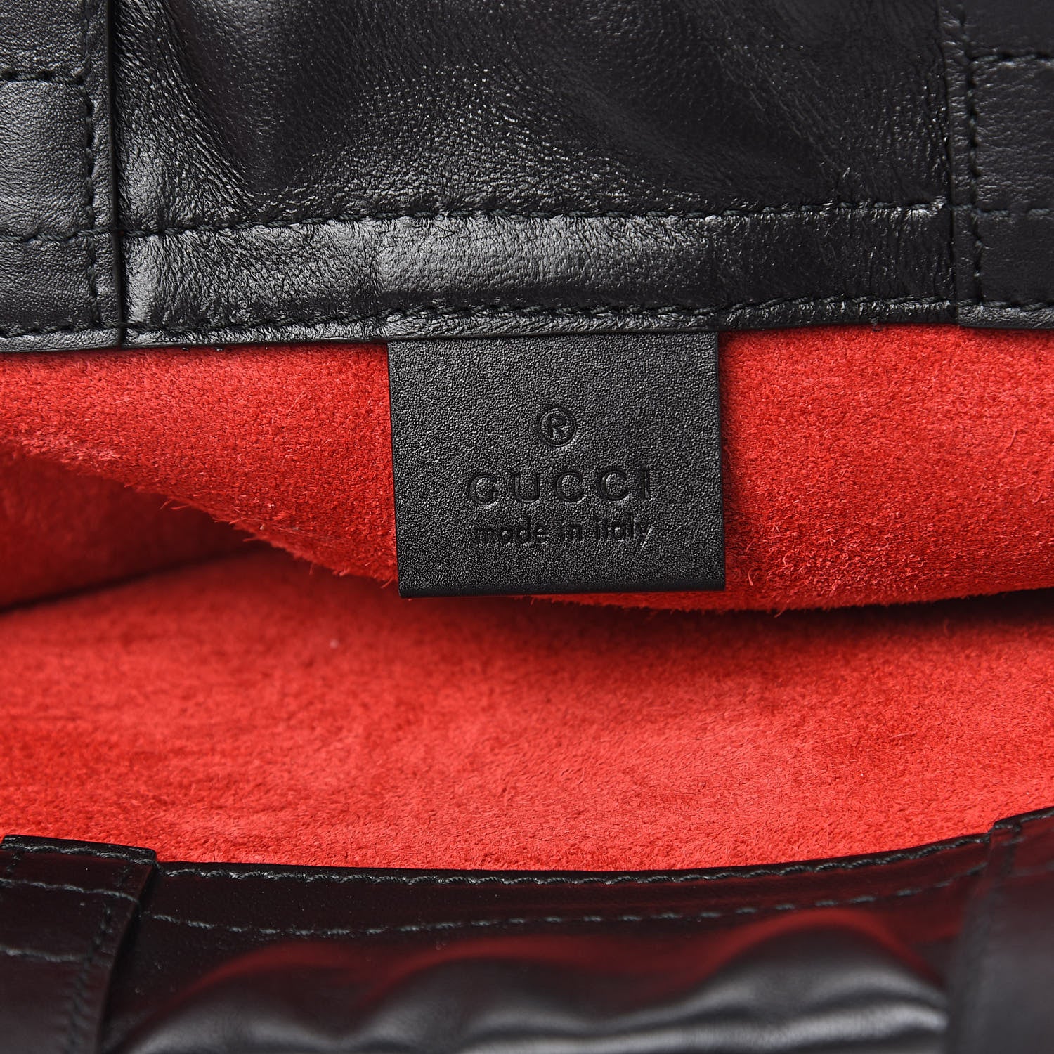Gucci Calfskin Mens Logo Drawstring Backpack Red 7 of 8