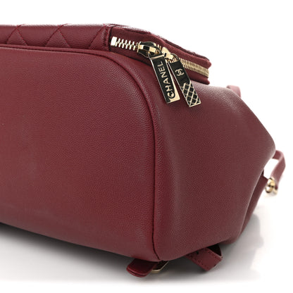 Chanel Caviar Quilted Business Affinity Backpack Burgundy 10 of 11