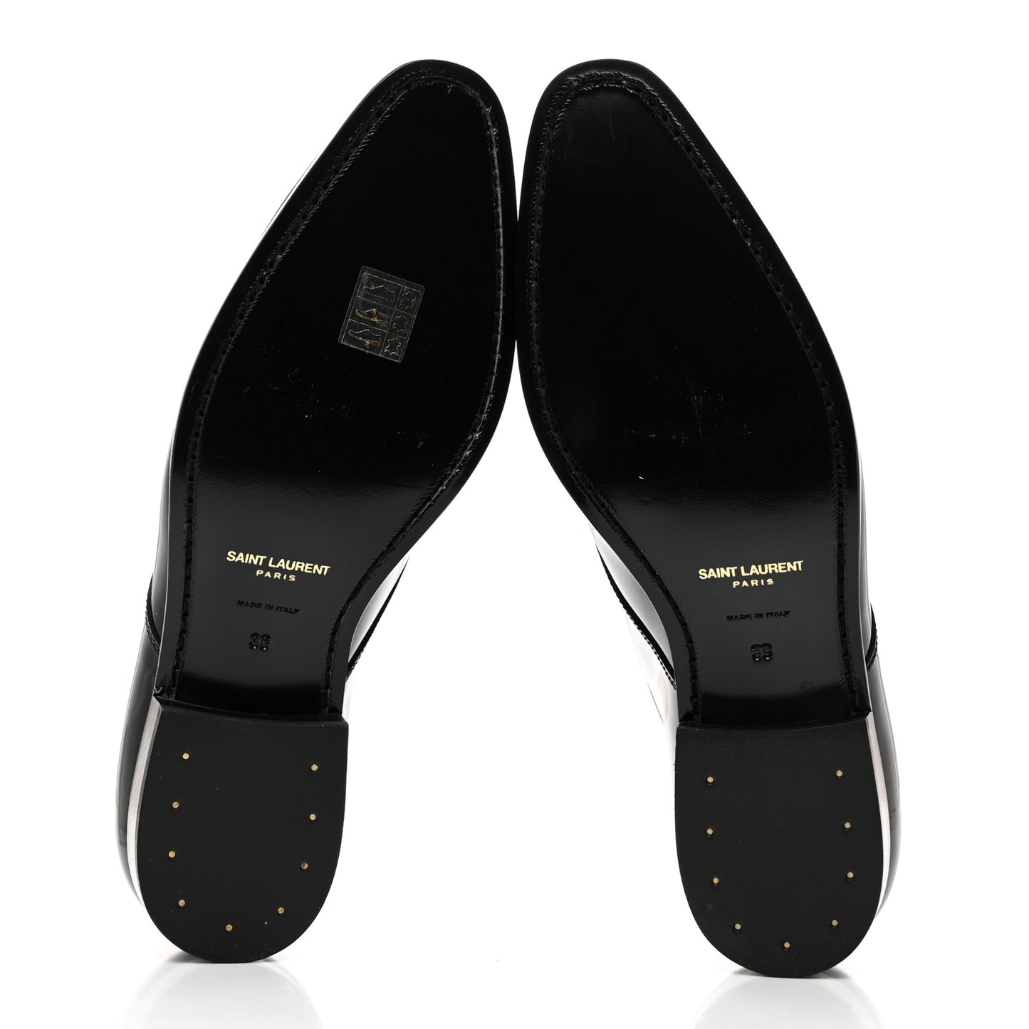 Patent Baltimora Lace Up Derby Shoes 38 Black
