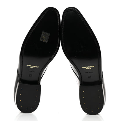 Saint Laurent Patent Baltimora Lace Up Derby Shoes 38 Black 5 of 9