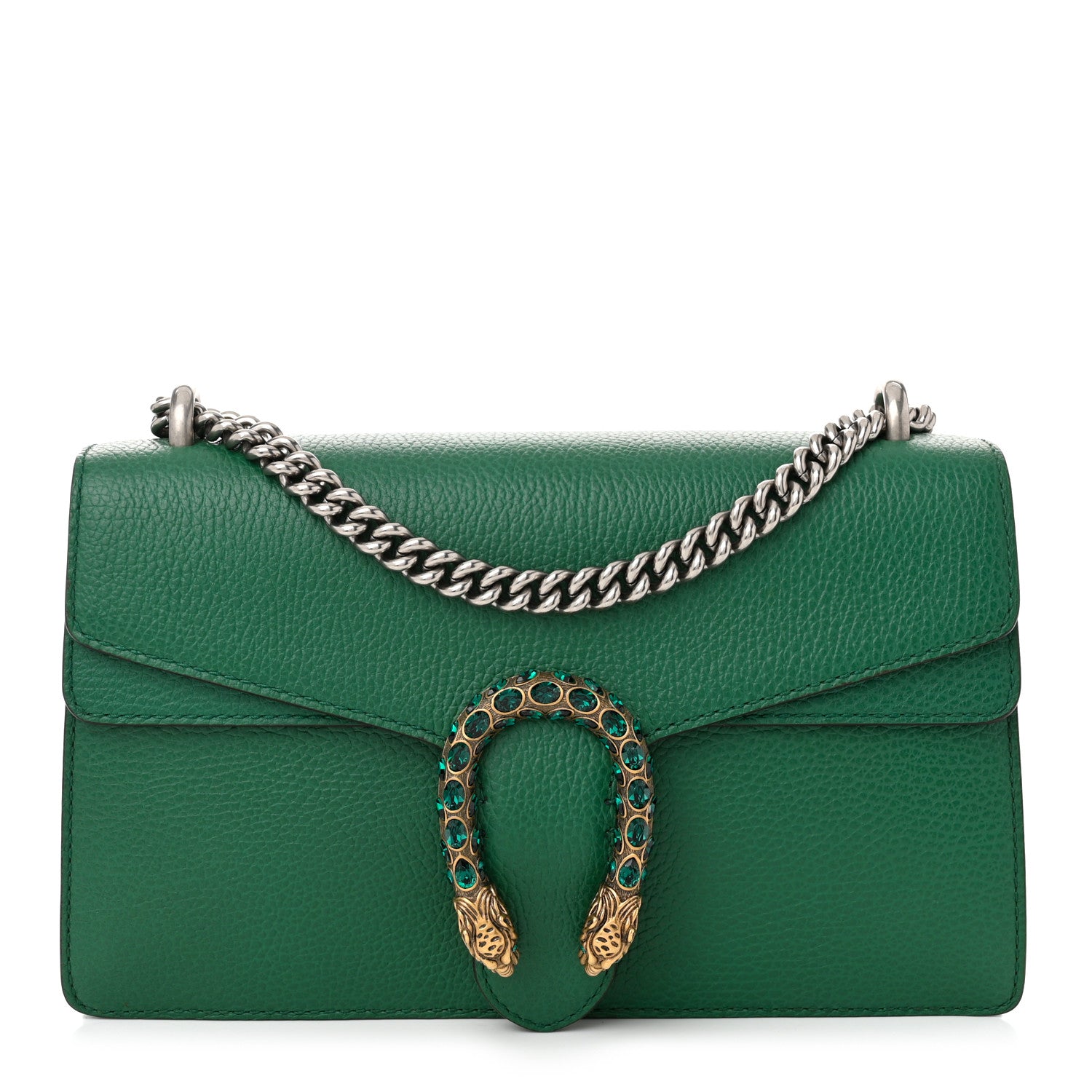 Gucci Pebbled Calfskin Small Dionysus Shoulder Bag Emerald 1 of 10
