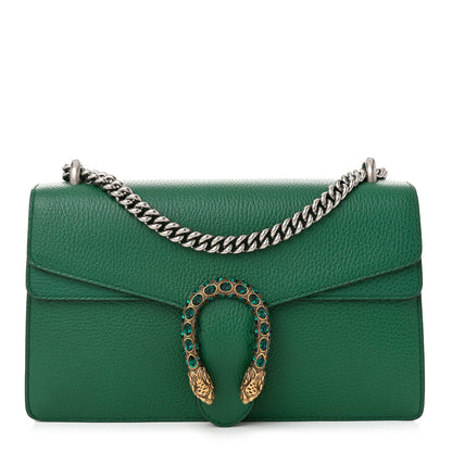 Gucci Pebbled Calfskin Small Dionysus Shoulder Bag Emerald 1 of 10