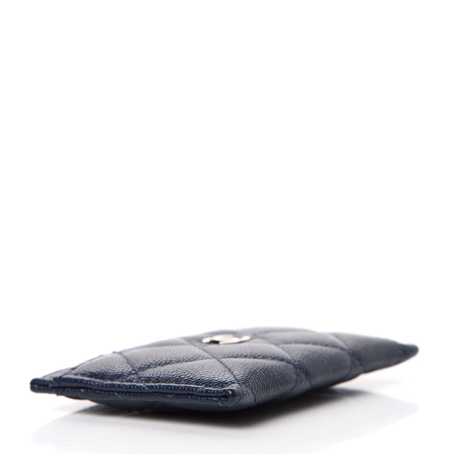 Caviar Quilted Card Holder Navy