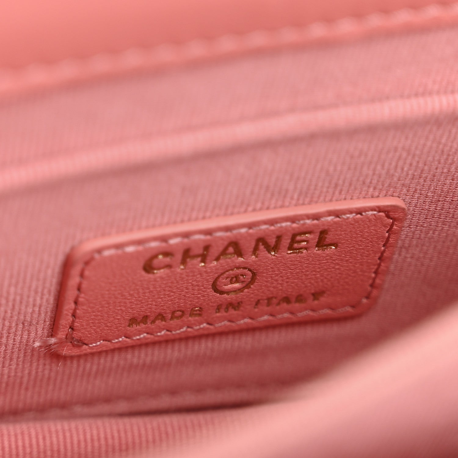 Chanel Lambskin Quilted Top Handle Flap Clutch With Chain Pink 6 of 13