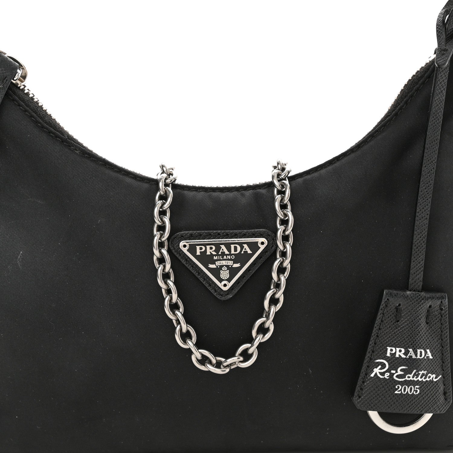 Prada Nylon Re-Edition 2005 Shoulder Bag Black 8 of 11
