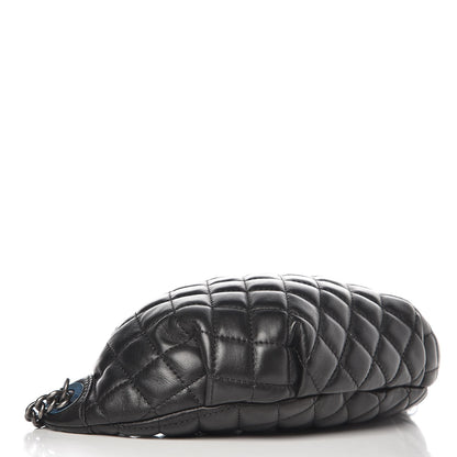 Chanel Lambskin Quilted Banane Waist Bag Fanny Pack Black 4 of 7