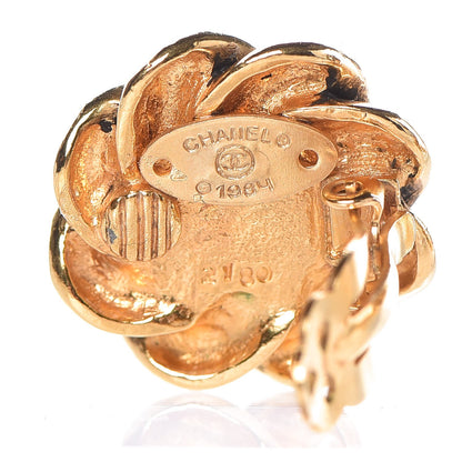 Chanel Pearl CC Clip On Earrings Gold 6 of 8