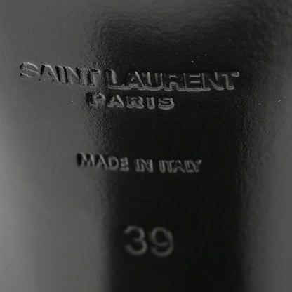 Saint Laurent Calfskin Cassandra Sandals 39 Black 7 of 9