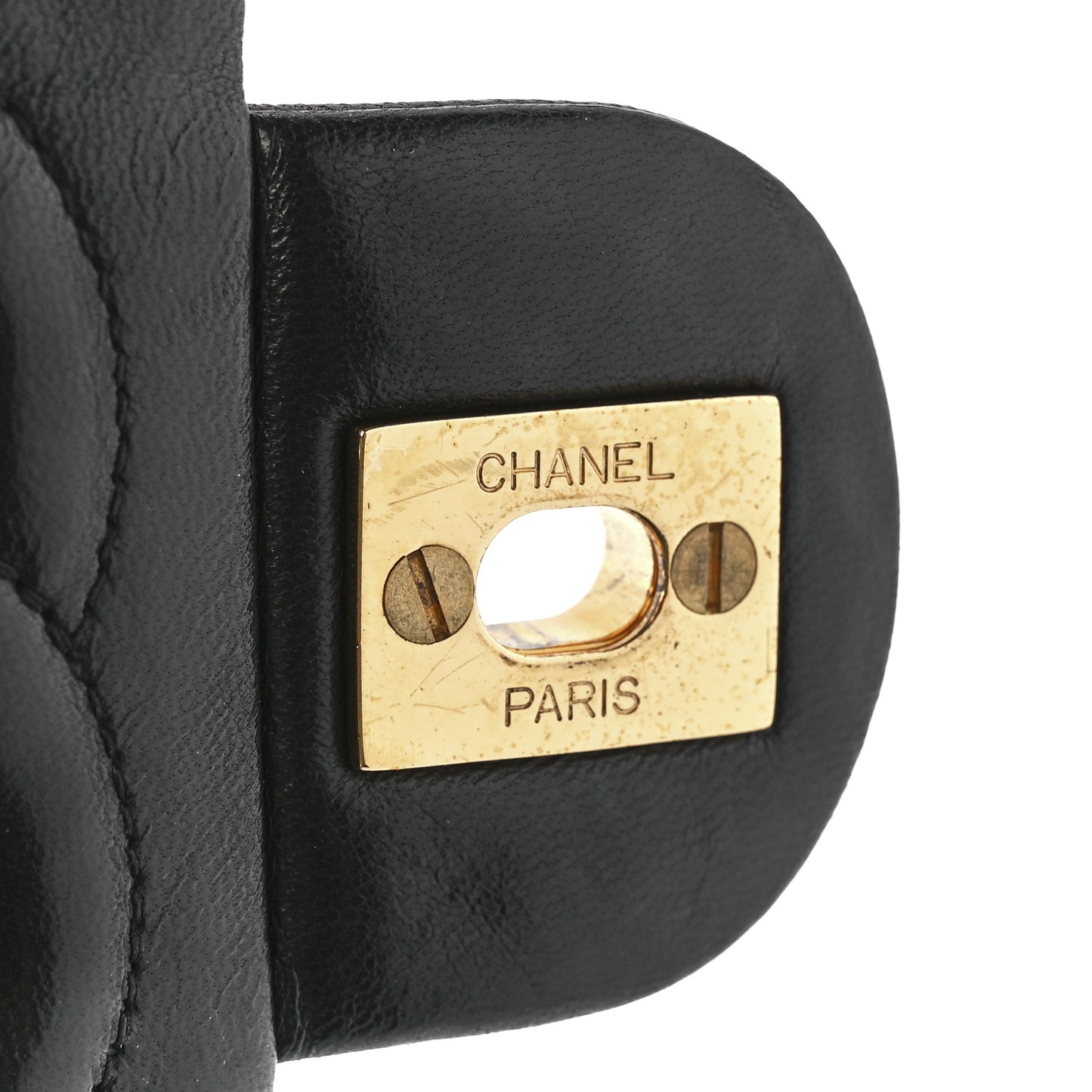 Lambskin Quilted Mini Square Flap Bag Black