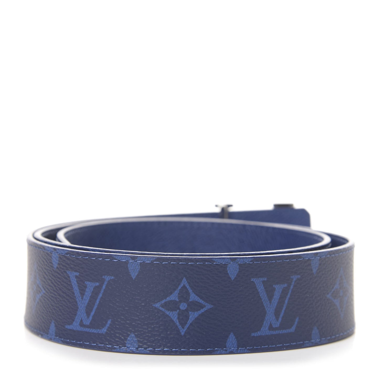 Monogram 40mm Reversible LV Initiales Belt 95 38 Cobalt Blue