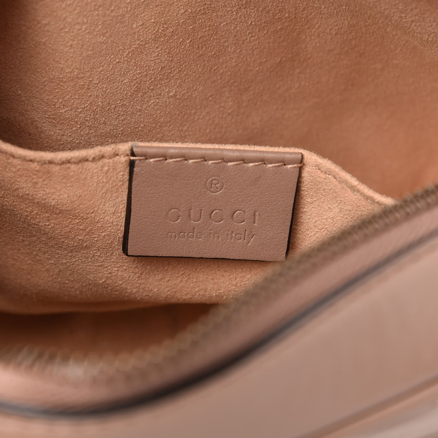 Gucci Calfskin Matelasse Mini GG Marmont Chain Shoulder Bag Porcelain Rose 8 of 13