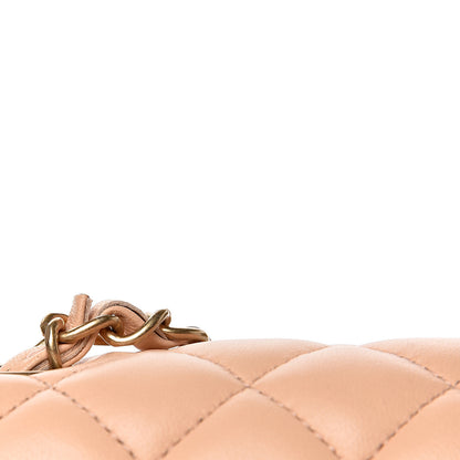 Chanel Lambskin Quilted Mini Rectangular Flap Beige 12 of 15