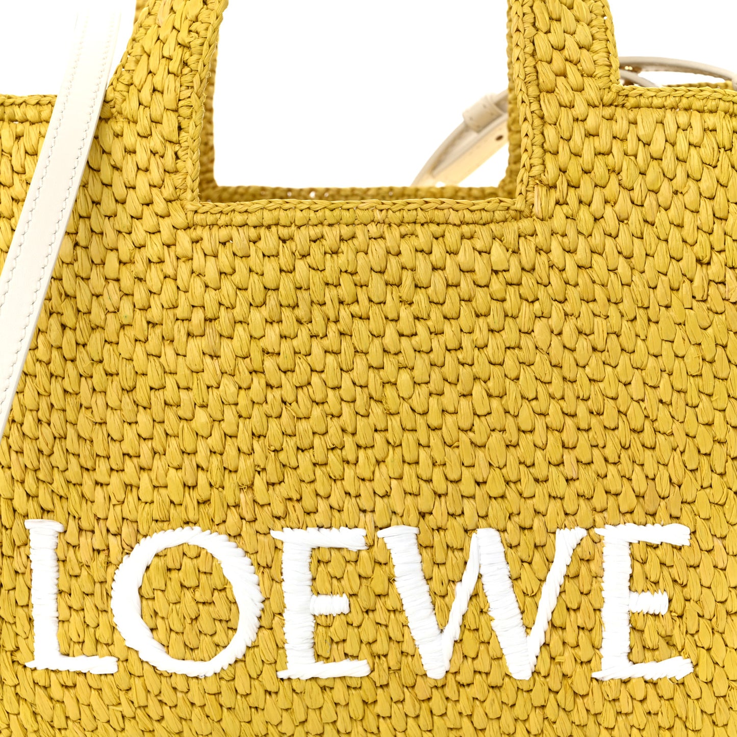 X PAULA'S IBIZA Raffia Font Tote Ochre