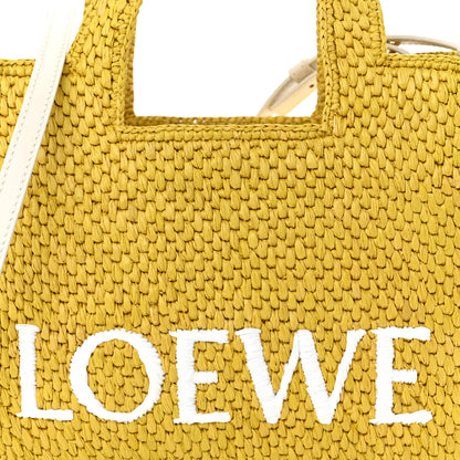 Loewe X PAULA'S IBIZA Raffia Font Tote Ochre 7 of 10