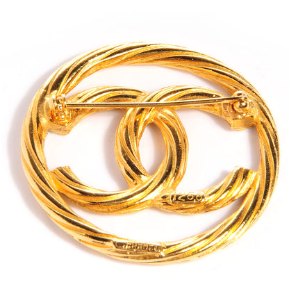 Chanel CC Brooch Gold 5 of 5