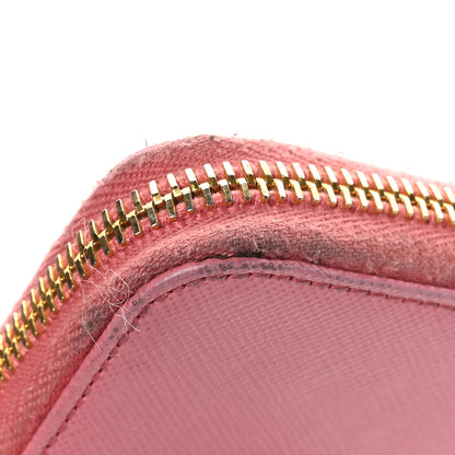 Prada Saffiano Metal Zip Coin Purse Geranio 7 of 9