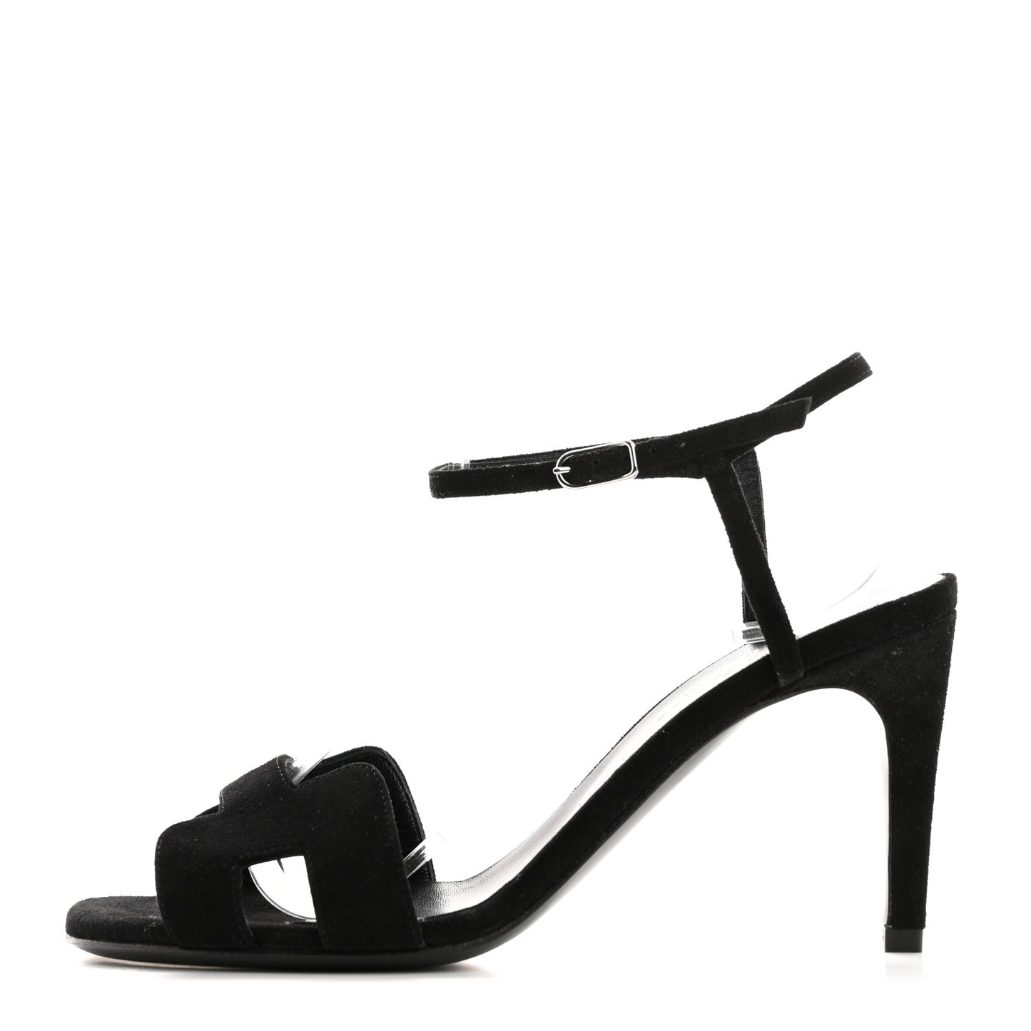 Suede Goatskin Heden 80 Sandals 36.5 Black