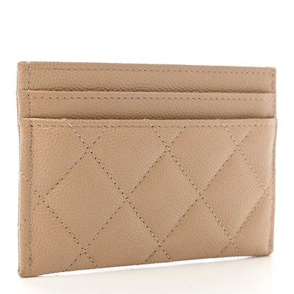 Chanel Caviar Quilted Crystal Card Holder Beige 4 of 12
