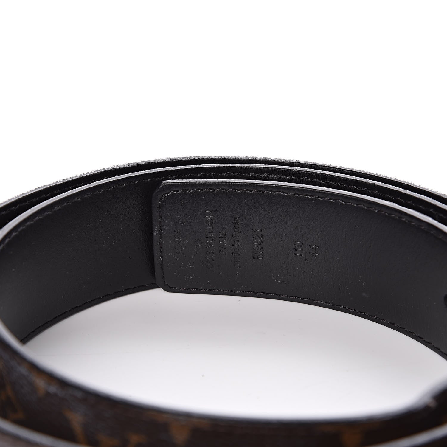 Louis Vuitton Calfskin Monogram 40mm LV Initiales Reversible Belt 110 44 Black 7 of 8