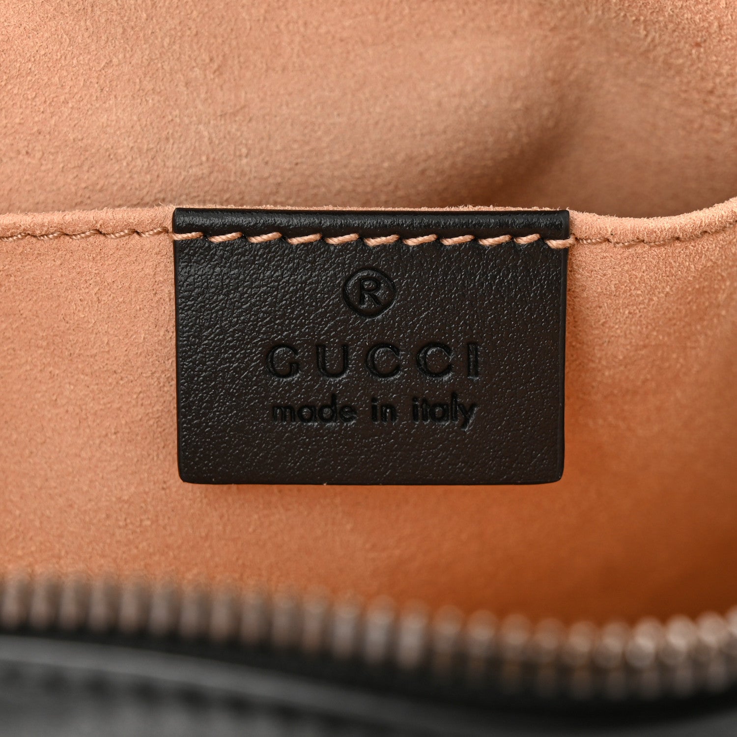 Gucci Calfskin Matelasse Small GG Marmont Chain Shoulder Bag Black 6 of 12