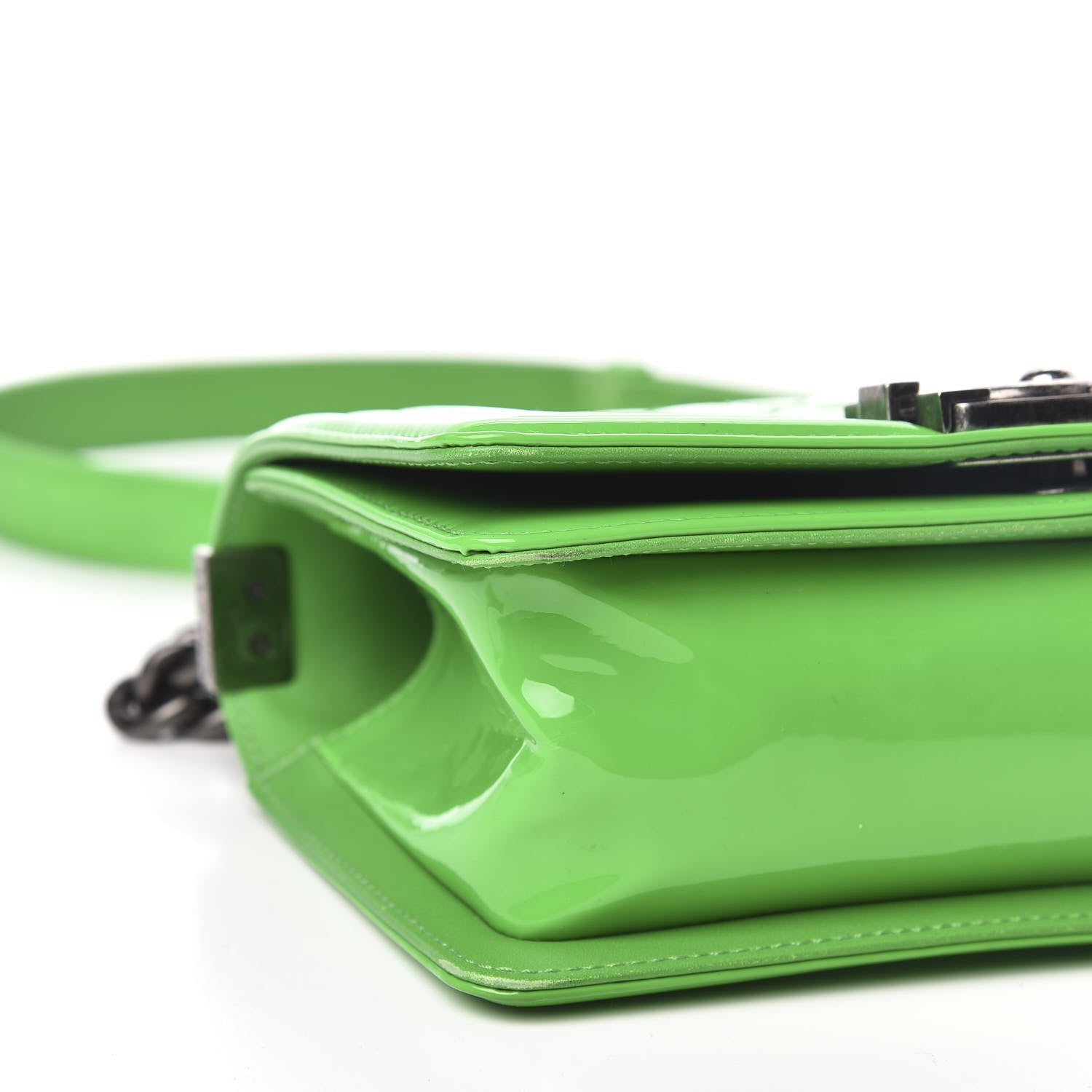 Chanel Patent Quilted Small Boy Flap Green 8 of 11