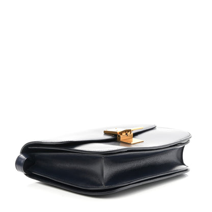 Celine Box Calfskin Medium Classic Box Flap Bag Navy 4 of 9