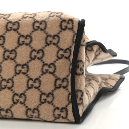 Gucci Covered Wool GG Monogram Large Tote Bag Beige Ebony 10 of 10