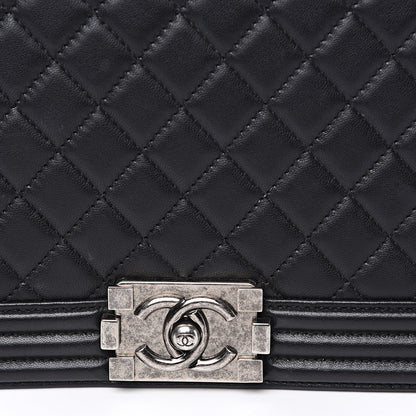 Chanel Lambskin Quilted New Medium Boy Flap Black 7 of 10