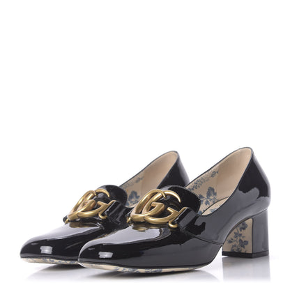 Gucci Vernice GG Victoire 55mm Loafer Pumps 38.5 Black 3 of 11