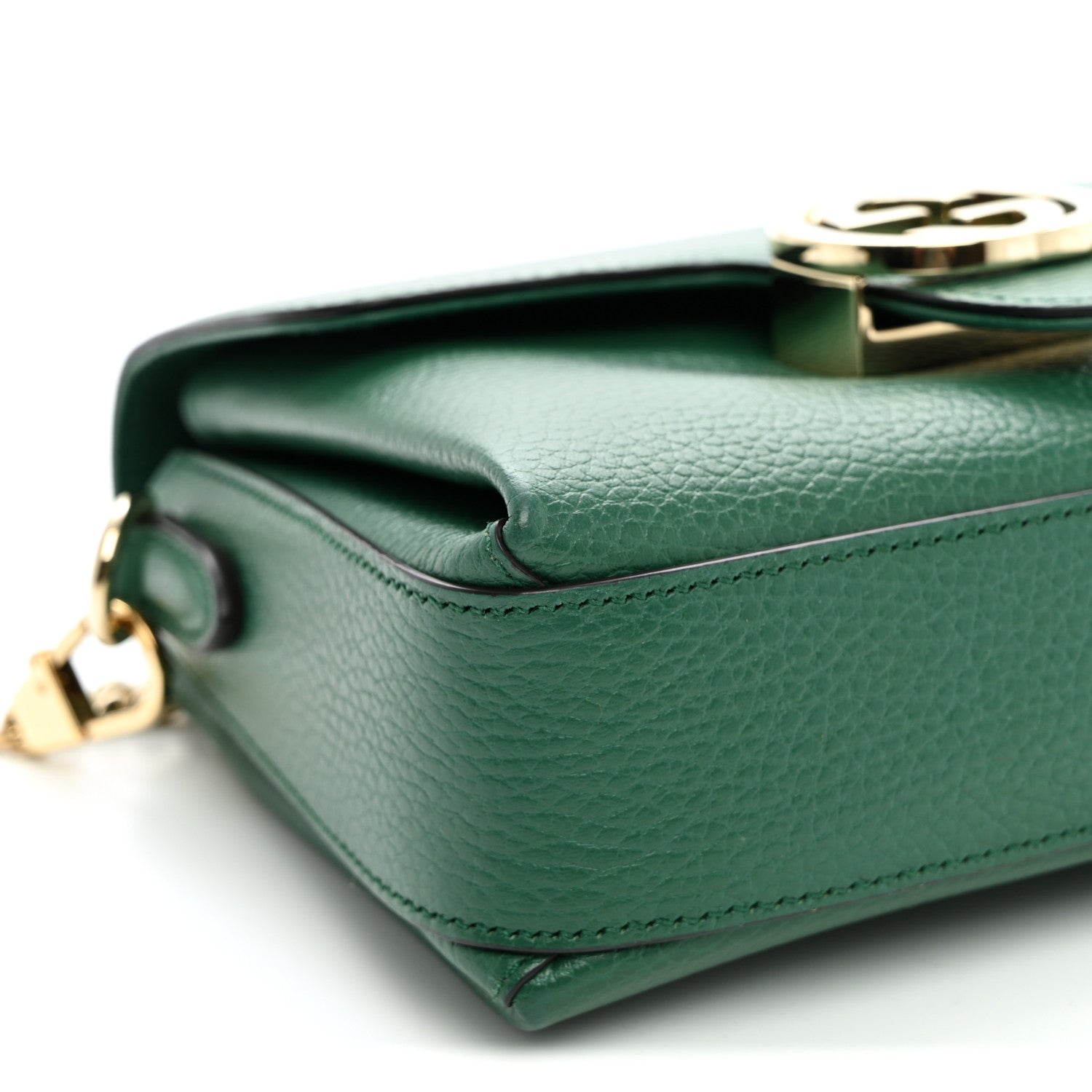 Gucci Dollar Calfskin Interlocking G Crossbody Bag Emerald 8 of 9