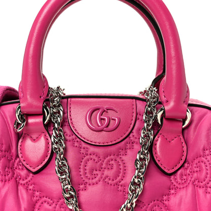 Gucci Nylon Calfskin Enamel GG Matelasse Mini Bowler Bag Lovely 7 of 9