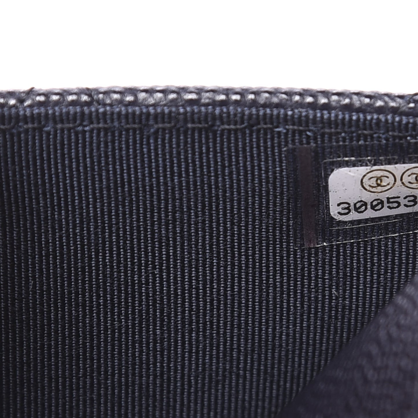 Caviar Quilted Wallet On Chain WOC Navy Blue