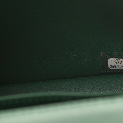 Chanel Lambskin Quilted Mini Rectangular Flap Green 7 of 13