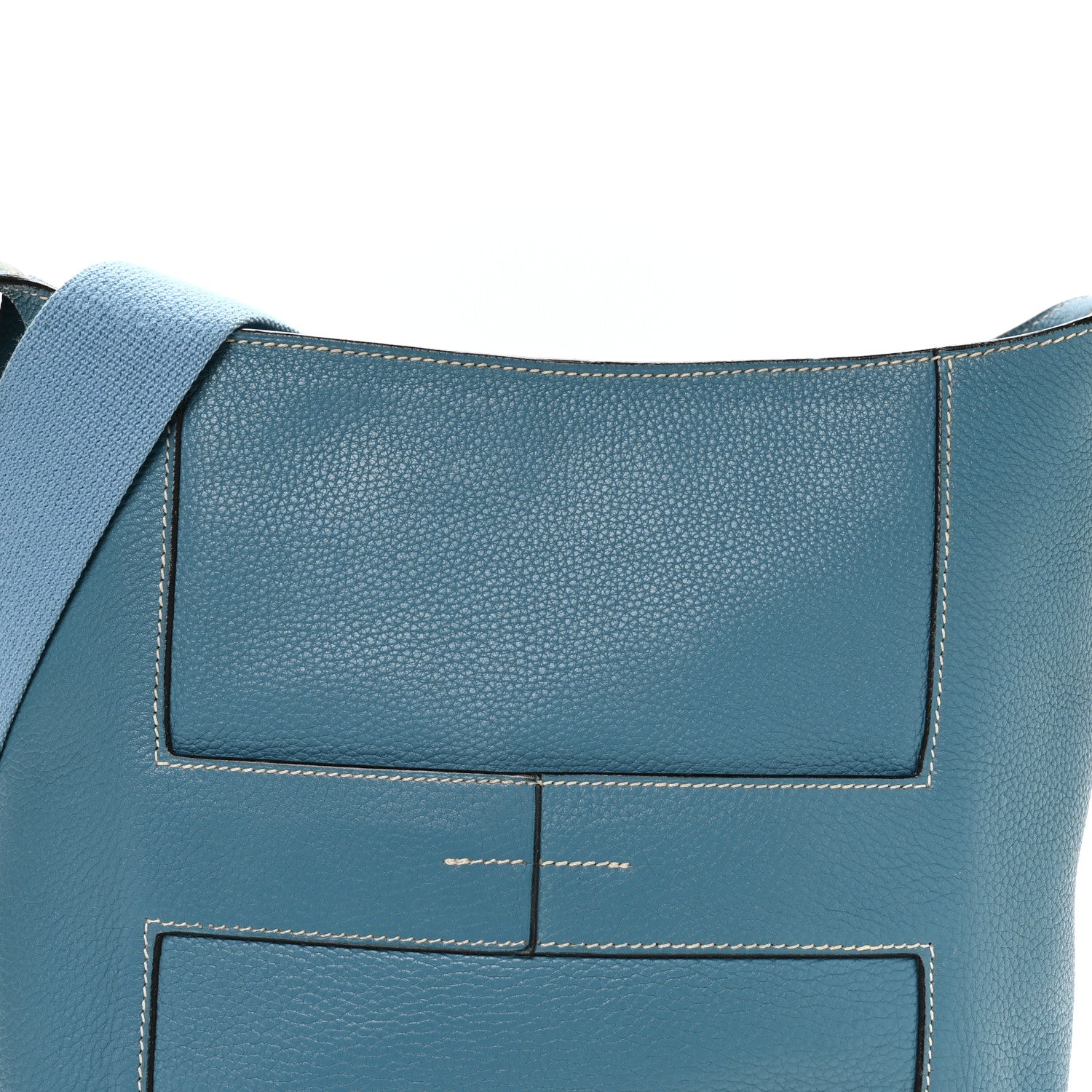 Hermes Taurillon Clemence Sac Good News PM Blue Jean 7 of 9