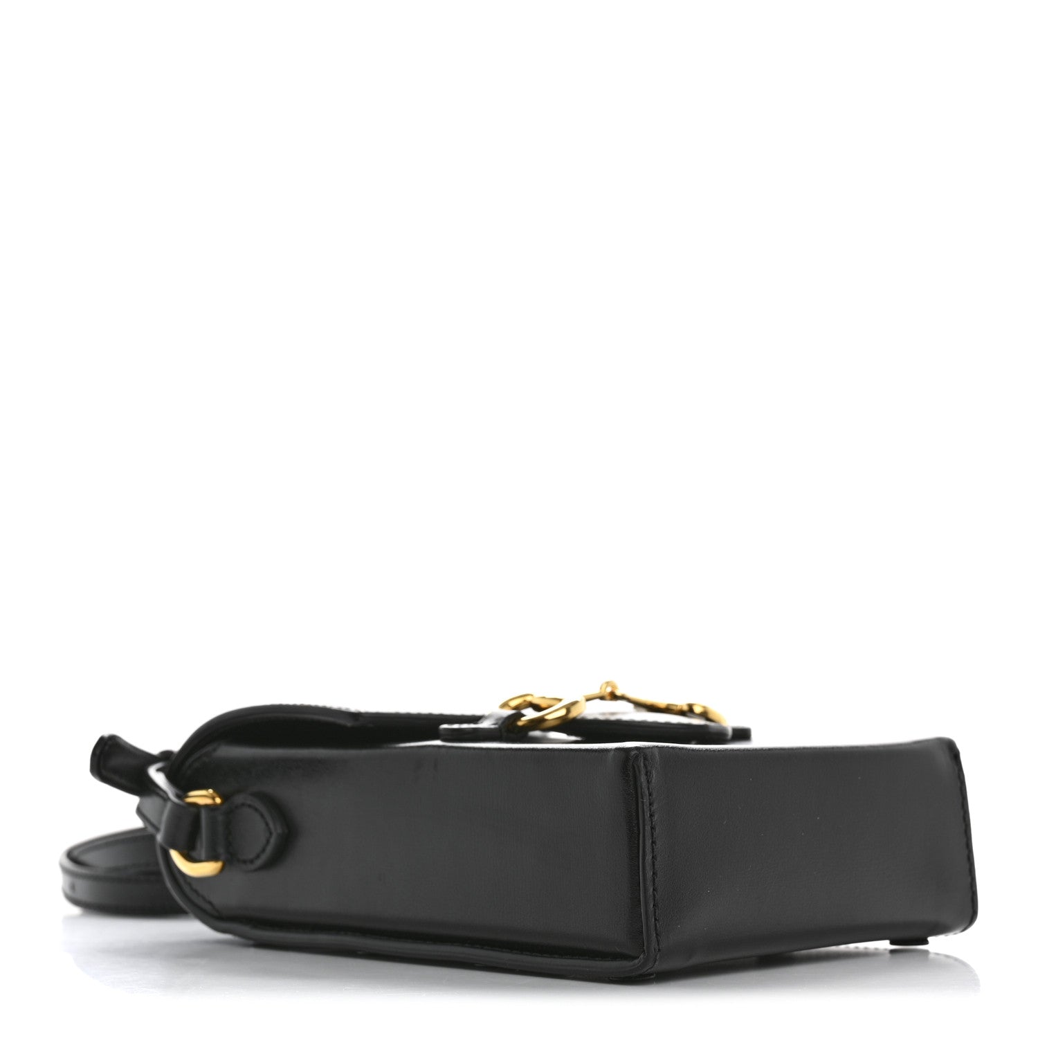 Gucci Boarded Plutone Calfskin Mini Horsebit 1955 Crossbody Bag Black 4 of 10