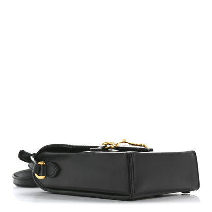 Gucci Boarded Plutone Calfskin Mini Horsebit 1955 Crossbody Bag Black 4 of 10