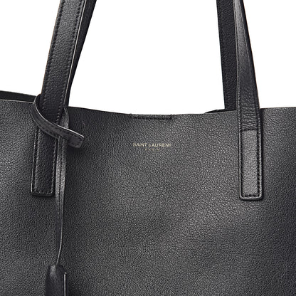 Saint Laurent Calfskin Large Shopping Tote Black 10 of 12