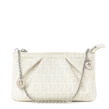 Fendi Zucchino Spalmati Forever Pochette White 1 of 11