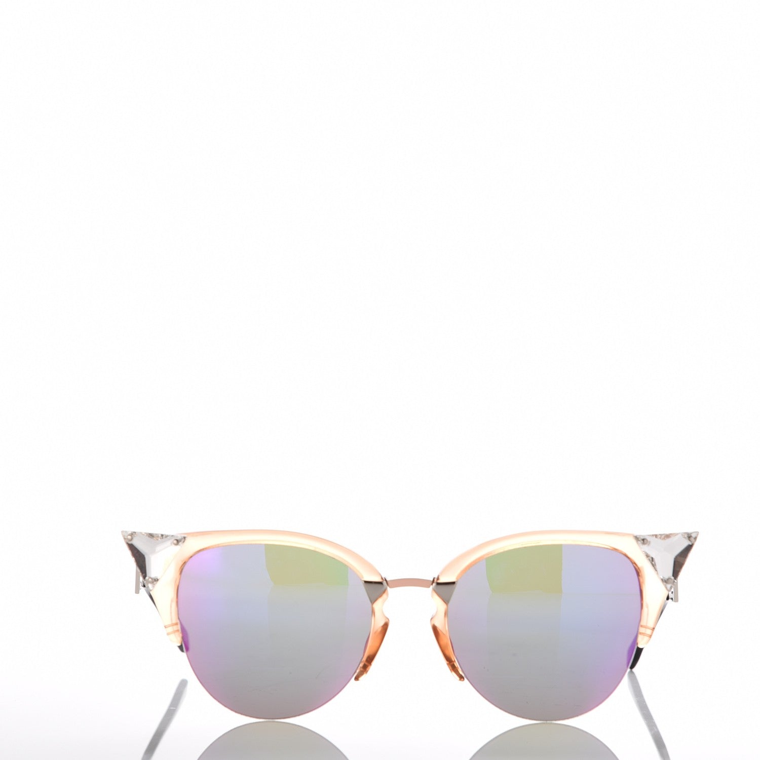 Fendi Iridia Cat Eye Sunglasses FF 0041/S Translucent Peach 2 of 7