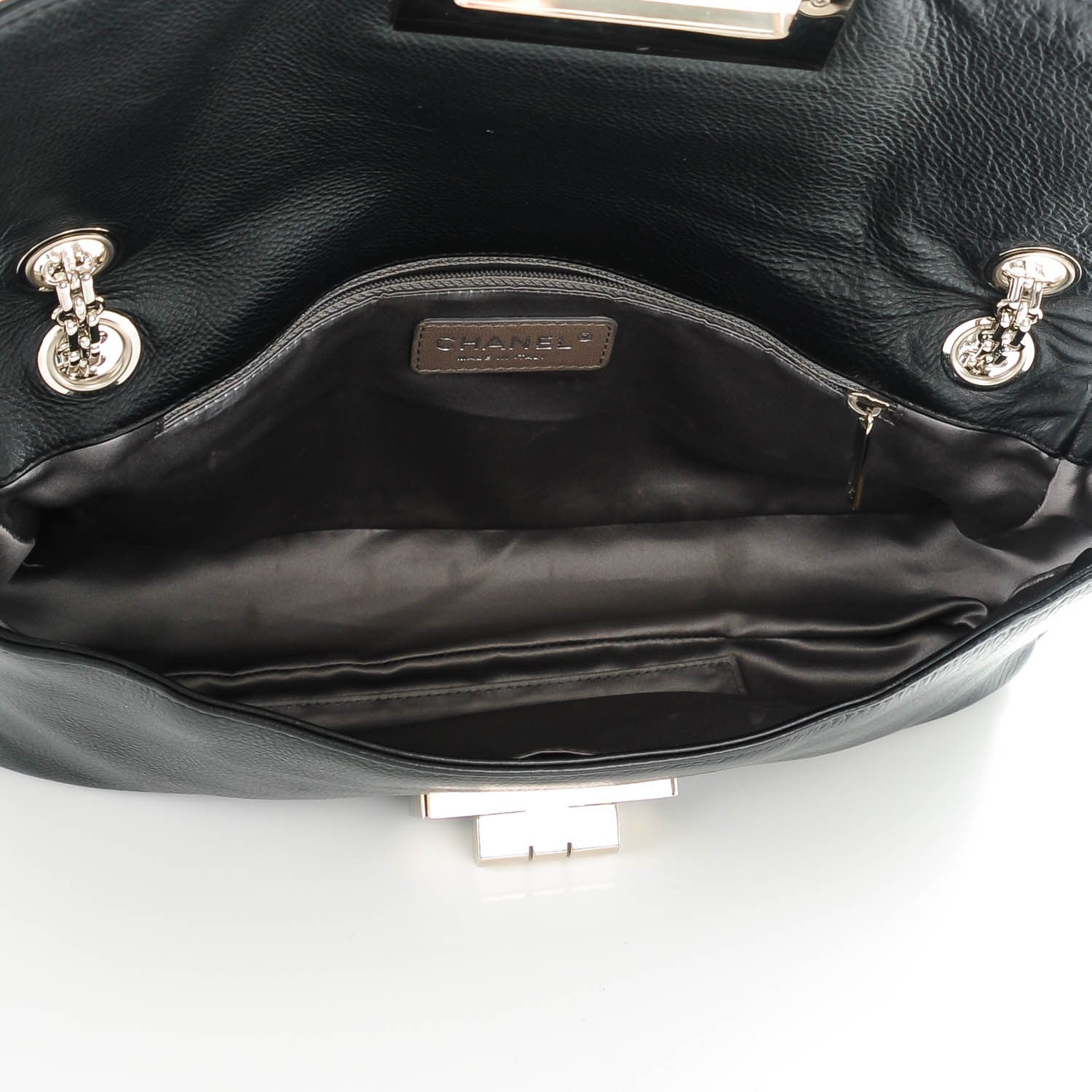 Chanel Calfskin Mademoiselle Lock Flap Bag Black 4 of 6